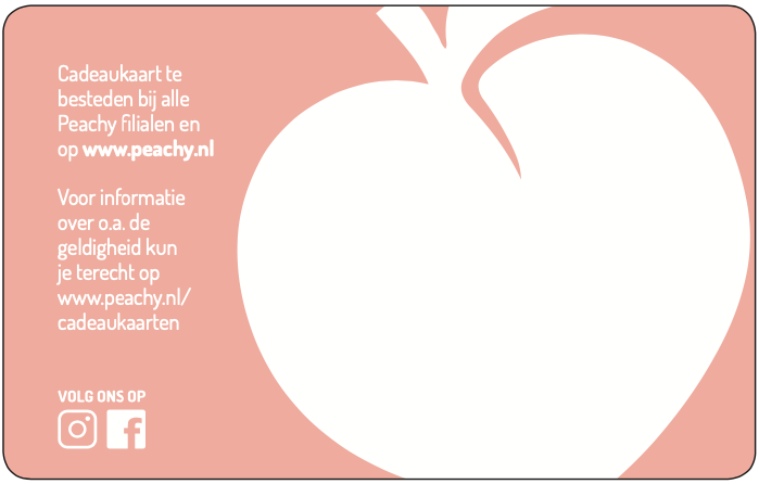 Cadeaukaart &euro;55,- tot &euro;100,-